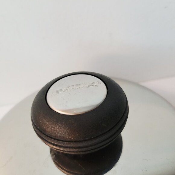 Small Circulon Pot Lid Saucepan Stainless Steel Replacement Black Knob Handle - Picture 2 of 3